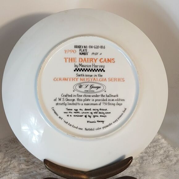 Maurice Harvey "The Dairy Cans" Collector Plate - Picture 2 of 5